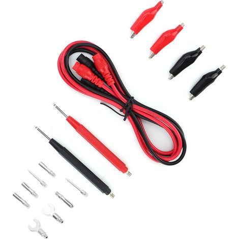 6-in-1 Multifunktions-Digitalmultimeter-Set mit Messleitungen, Prüfspitzen, Kabeln und Krokodilklemmen (1/5)