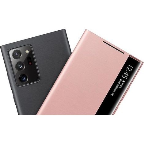 Samsung Galaxy Note 20 / Note20 Ultra 5G Hülle mit S-View LED-Bildschirm, Smart View kompatible Klapphülle, magnetischer Schutz, schwarze Ausführung, Anrufanzeige ohne Öffnen