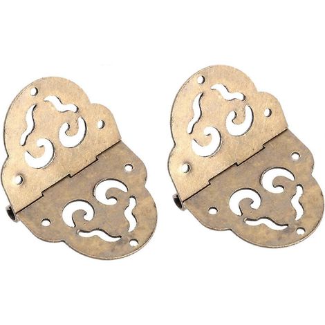 Charnières en laiton pour meubles, robustes, avec roulement épais (lot de 2). (1/5)