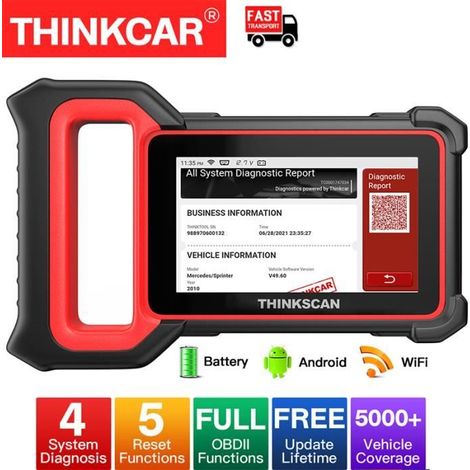 Scanner OBD2 - Thinkcar - S6 - 4 Systèmes - 10 Fonctions OBD2 - Réinitialisation TPMS EPB (1/4)
