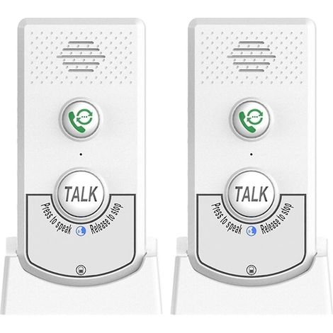 Interphone sans fil pour la maison avec communication vocale, fonction d'appel bidirectionnel, portée extra longue, interphone vocal sans fil pour les seniors, WELLNGS-XF9- (1/5)