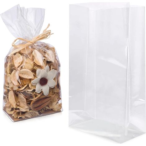 100 sacs polyéthylène transparents 4x2x10pouces épais1mil alimentaire industrie sanitaire (1/5)