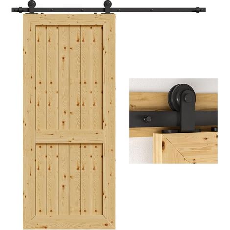 152CM/5FT Sliding Door Hardware Kit Sliding Door Rail for Single Door Hardware System (1/5)