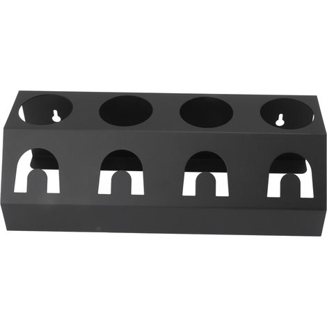 Séchoir à bouteilles 4 trous antiglisse en fer et silicone support de rebord égouttoir cuisine pour bouteille soda noir (1/5)