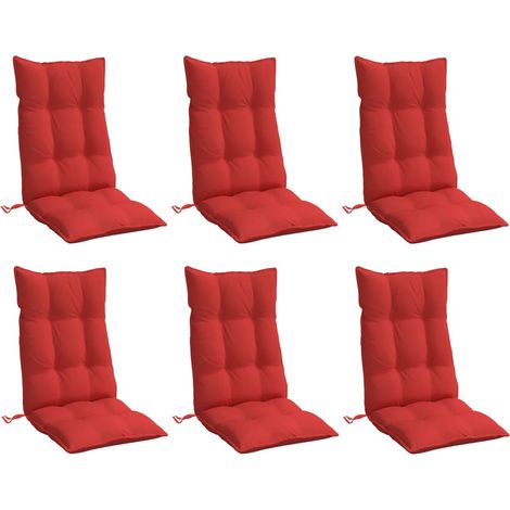 Hochlehner-Auflagen 6 Stk. Rot Oxford-Gewebe vidaXL