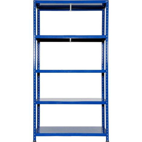 Scaffale in Metallo 5 Ripiani 100x40x187 cm Ettore Blu (1/3)