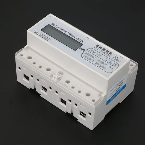 Dreiphasen-Digitalenergiezähler 220/380 V 20-80 A (kWh) mit LCD-Anzeige (1/5)