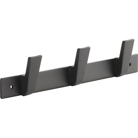 SOTECH Blackline ALBUS schwarz pulverbeschichtet Hakenleiste 257 mm mit 3 Haken