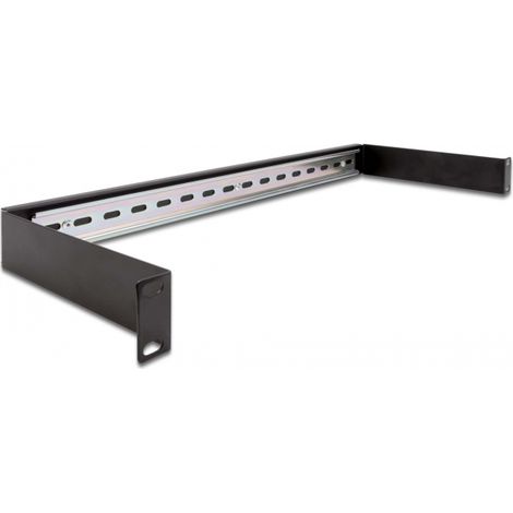 Delock Panel de riel DIN 19 1U negro
