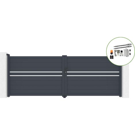 Portail battant 4m CIMONE H.140cm alu + motorisation TANKER B250 (1/5)