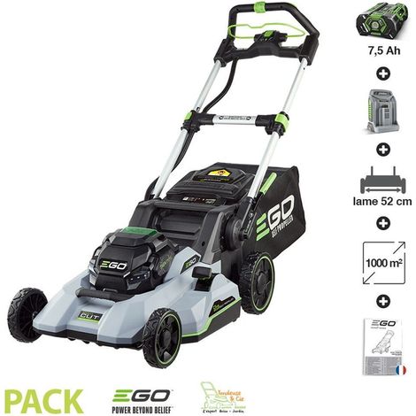 Ego Power+ – Tondeuse électrique sans fil 56V 52 cm – Moteur brushless – Autopropulsée pour surfaces jusqu'à 1000 m² – LM2135ESP