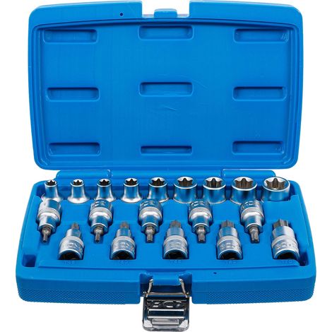 BGS Jeu d'embouts/douilles 12,5 mm (1/2") E-Profil / T-Profil (pour Torx) 19 pcs. - 5100