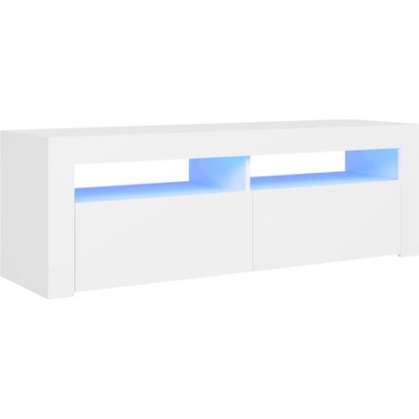Mueble para TV con luces LED blanco 120x35x40 cm vidaXL