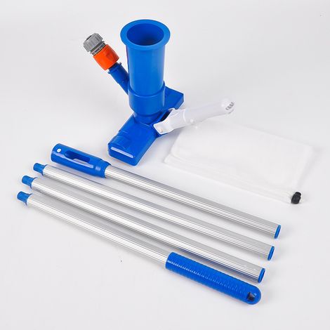 Kit de Nettoyage Piscine - Brosse, Télescopique, Aspirateur à Eau, 86,5cm - Alovez (1/3)
