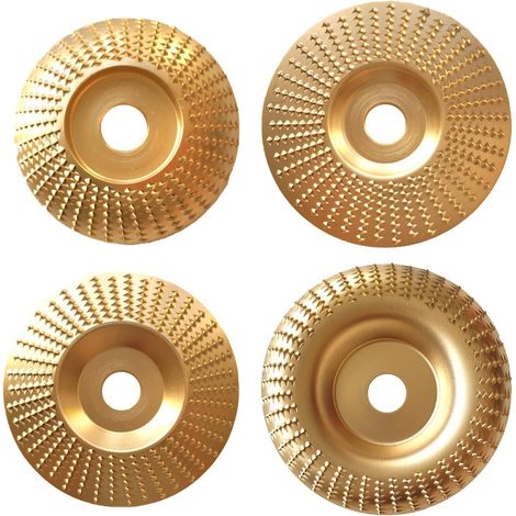 4 pezzi di dischi per smerigliatrice per legno calibro 22,2 mm, dischi per smerigliatura per legno, dischi per smerigliatura per modellare compatibili con smerigliatrici angolari da 115 mm o 125 mm