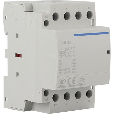 Contacteur CA domestique 4P 63A 24V/230V 50/60Hz 2NO2NC (230VAC) (1/5)