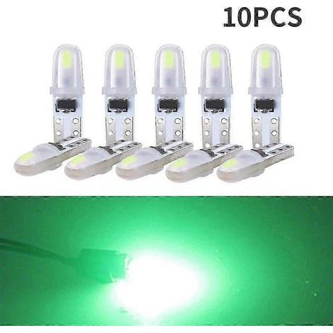 Lot de 10 ampoules LED T5 pour automobile, éclairage de tableau de bord 3014 2SMD 12V, éclairage intérieur latéral, lampe pour instruments et jauges. (1/5)