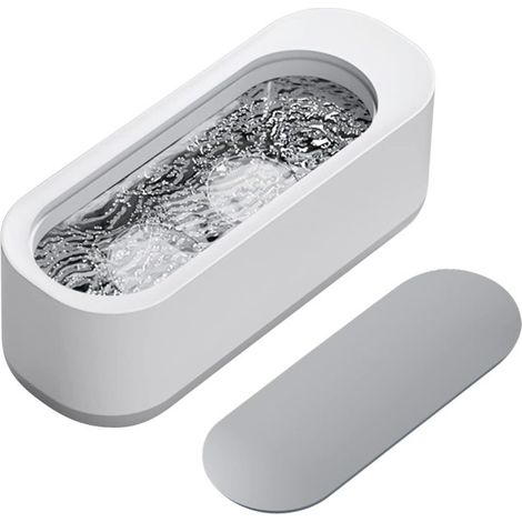 Limpiador ultrasónico de alta frecuencia pequeño y portátil para uso doméstico, ideal para limpiar joyas, gafas y cepillos de dientes.