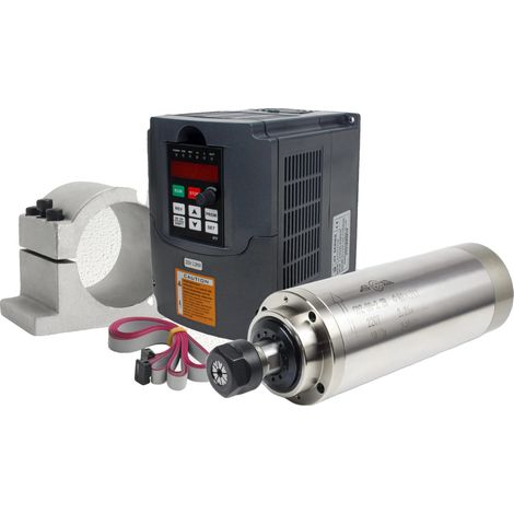 Moteur de broche refroidi par eau, inverseur VFD, système de pince ER20, Avec pince VFD (1/2)