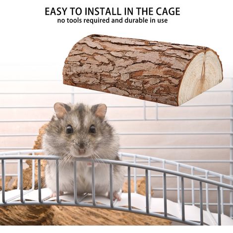 Plateforme en bois longue pour hamster, écureuil, oiseau, perroquet, perchoir pour animaux de compagnie (1/5)