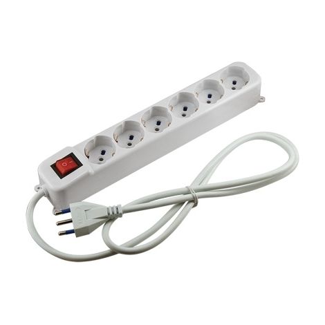 Multipresa elettrica 6 posti con interruttore - Mod. A