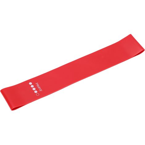 Bande de résistance durable, élastique, résistante, sûre et écologique pour exercices de yoga, pilates et kinésithérapie (rouge) (1/5)