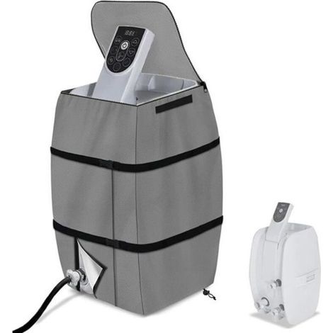 (Gris)Couvercle de pompe de chauffage de spa Housse de pompe isolée pour spa extérieur, imperméable et résistante 43x38x54cm gris (1/4)