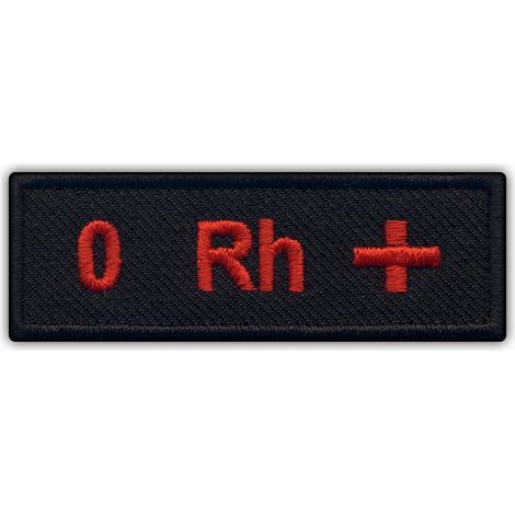 Patchion Blutgruppe 0 Rh + - Aufnäher - Gestickter Aufnäher/Abzeichen/Emblem