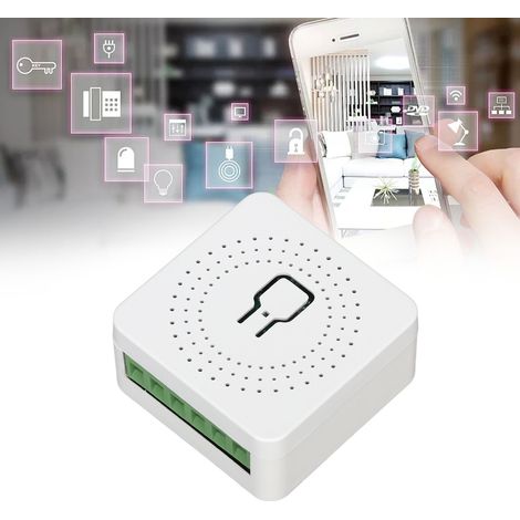 Interrupteur intelligent WiFi Tuya 16A, interrupteur miniature à double commande avec télécommande et application vocale (1/5)