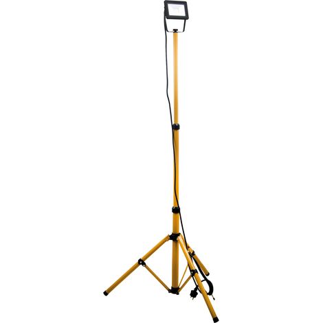 Elexity – Projecteur LED sur trépied 20W – Protection IP65 pour chantiers – Câble HO5RN-F 3m – Angle de diffusion 120° (1/5)