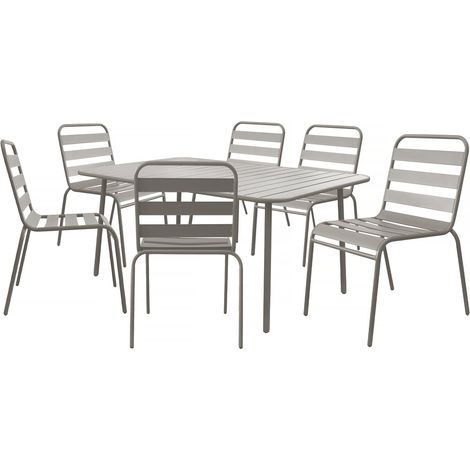 Set di mobili da giardino in metallo "Bilbao" - 6 posti - Talpa
