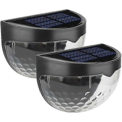 Lampes solaires d'extérieur compatibles avec les patios, jardins, terrasses, allées, clôtures et murs, sept couleurs disponibles, lumière noire chaude, deux lampes par lot. (1/5)