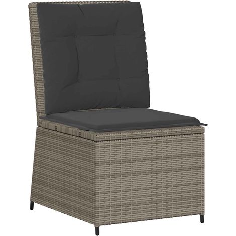 Maison Exclusive - Garten-Sofa mit Kissen Grau Poly-Rattan