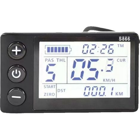 Velocímetro, pantalla LCD, diseño impermeable, 5 pines (1/2)