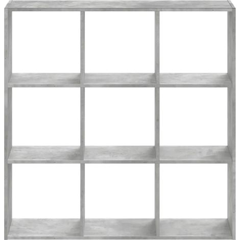 vidaXL Bücherregal Beton grau 102x32x102 cm Ingenieurholz