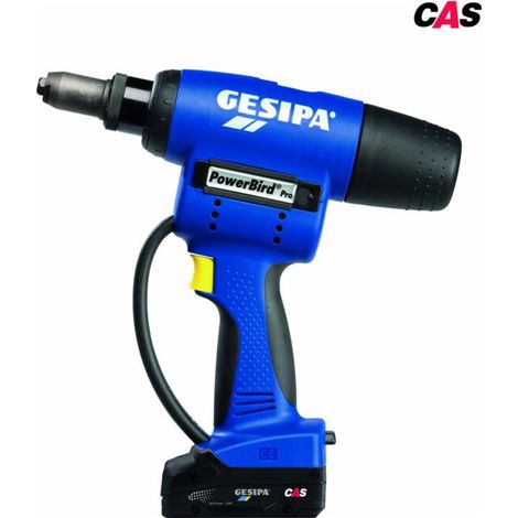Appareil de pose de rivets aveugles sans fil Gesipa PowerBird Pro Gold Edition avec batterie 18V et chargeur dans L-Boxx (1/5)