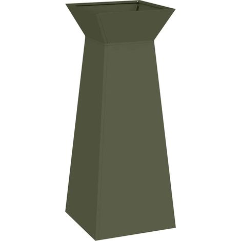 Fioriera a colonna contemporanea per esterno 40 x 40 x 100 cm design elegante e resistente in materiali olive 020052416