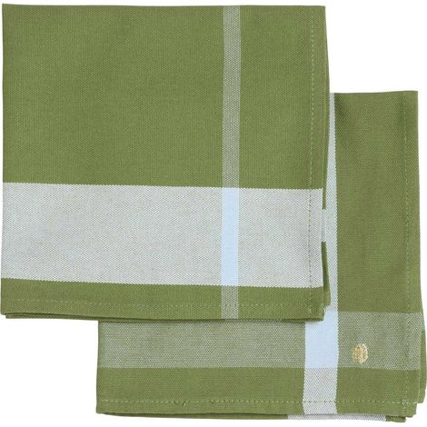 Lot de 2 serviettes de table La nonna pistacchio 40 x 40 cm (1/2)