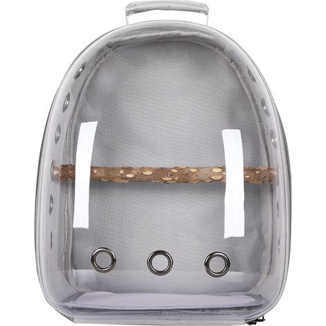 Sac de voyage pour animaux de compagnie, porte-perroquet, oiseau, sac à dos, Capsule spatiale, Transparent, respirant (1/5)