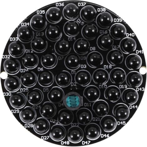 Panneau LED infrarouge 940 nm, 48 LED IR, invisible la nuit, sans exposition, pour éclairage IR (1/5)
