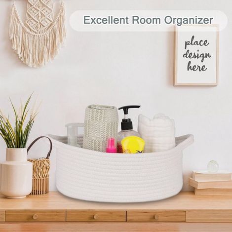 Cestino piccolo intrecciato in stile minimalista scandinavo con sacchetti regalo e nastri, cestino regalo vuoto, contenitore per giocattoli per bambini (1/5)