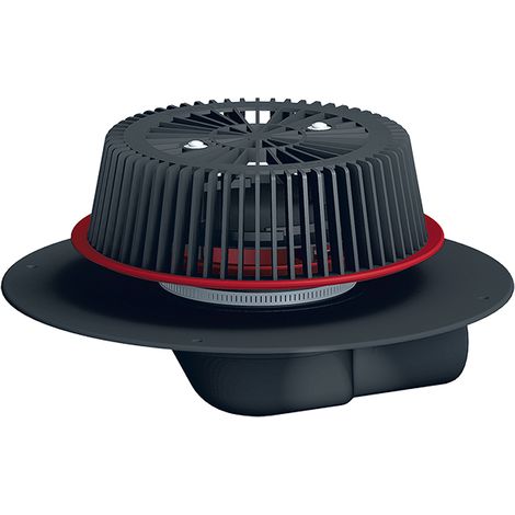 Dachablaufsicherung 'PowerSafe' DN75 horizontal, mit PP-Kragen, höhenverstellbar