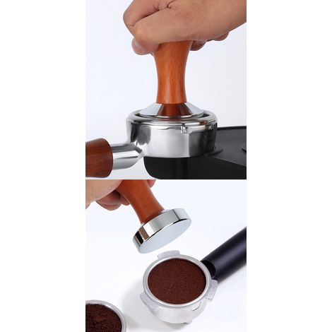 Tasseur à expresso 51 mm - Tasseur à café de barista avancé, Série Classique, en acier inoxydable, 90 x 51 mm