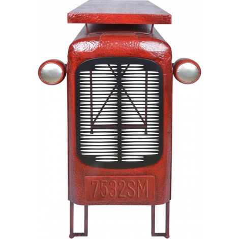 Table style tracteur en acier - L 100 x P 67 x H 104 cm - Rouge - Livraison gratuite (1/5)