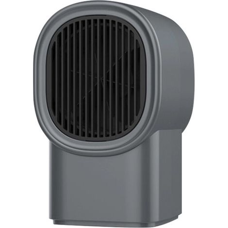 SABIR Mini Radiateur Soufflant Électrique,Chauffage Électrique Portatif en Céramique PTC, Ventilateur de Chauffage 45° d'Oscillation, 3 Mode, Protection contre la Surchauffe et le Renversement (Gris) (1/5)