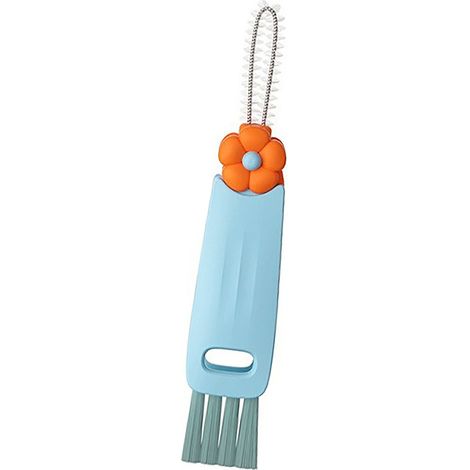 Brosse de nettoyage 3 en 1 pour couvercles de tasses, poils souples, outils multifonction, biberons et tétines (1/5)