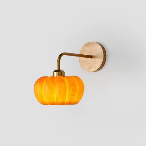 Kürbislaterne Wandlampe, Kinderzimmerlampe im Wabi-Sabi-Stil, antike und Retro-Schlafzimmerlampe, japanische Halloweenlampe, Nachttischlampe - warmes Licht