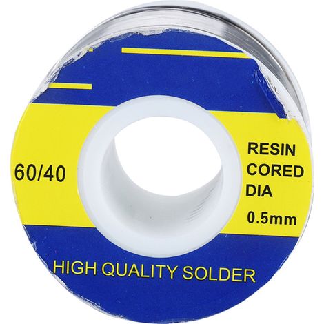 Bobine de fil de soudure à l'étain à âme de colophane 60/40, 0,5 mm, 250 g, pour réparation d'ordinateurs