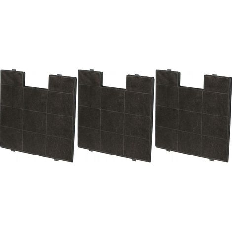 3 Stück Aktivkohlefilter - Ersatz für Baumann FWK 240 - Amica 17142 - Domatix KCC 705