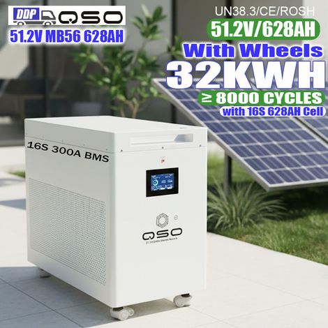 Tout-en-un 4nrgy 32 kWh Eu Stock 51,2 V 628 Ah Mb56 64 kWh 2 ESS Magazyn Energii 64 32 kWh KW 48 V Batterie Lithium pour Solaire (1/5)